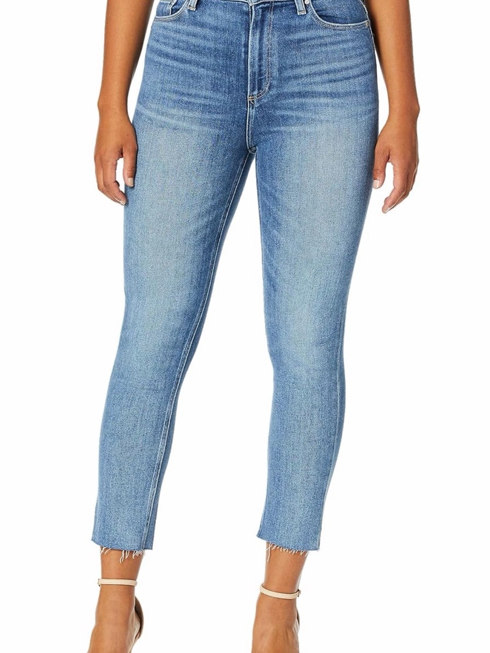 PAIGE Women's Sarah Slim Crop W/Raw Hem